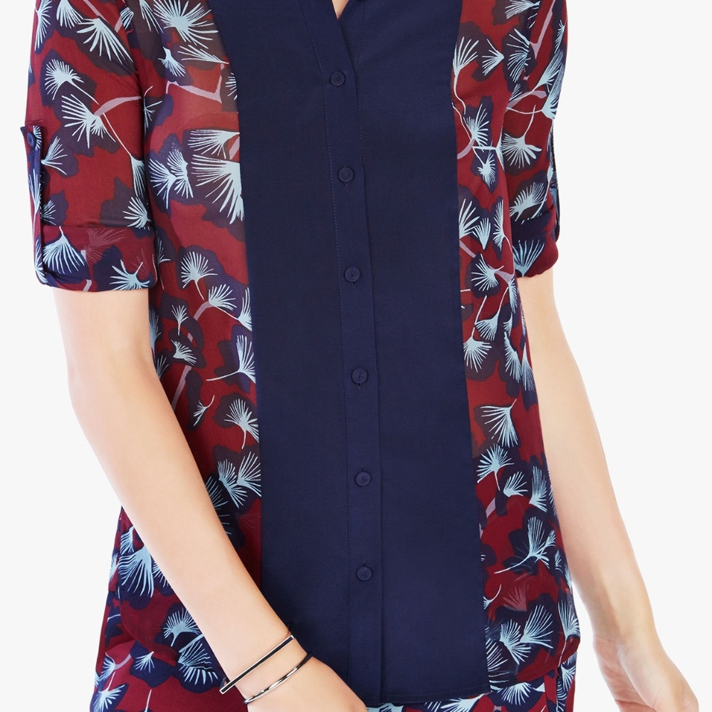 bcbg maxazria dieaga silk blouse
